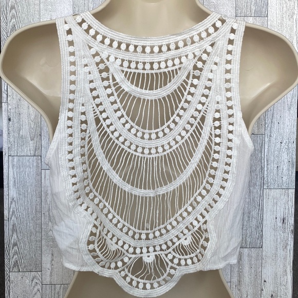 H&M💗Coachella Macrame Crop Top - Picture 2 of 3